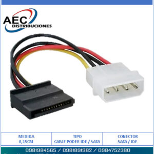 CABLE PODER IDE-SATA PARA PC 15CM