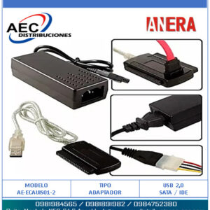ADAPTADOR CONVERTIDOR USB A IDE / SATA DISCO DURO PC