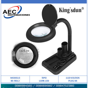 LUPA CON LUZ LED PLEGABLE Y DE MANO CONECCION 110 VOLTIOS