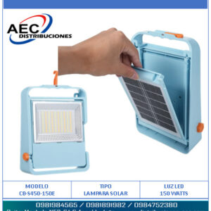 LAMPARA LED CON PANEL SOLAR PARA EXTERIOR 5V-2A