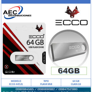 FLASH MEMORY ECCO BLACK 64GB CLASS 10