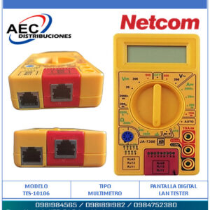 MULTIMETRO DIGITAL CON TESTEADOR DE RED NETCOM