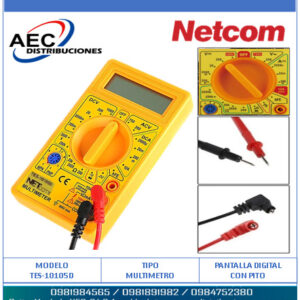 MULTIMETRO DIGITAL CON PITO / NETCOM TES-10105D