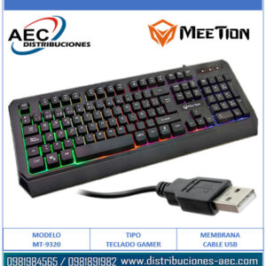 TECLADO GAMER DE MEMBRANA MT-K9320 MEETION