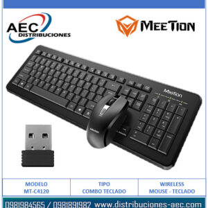 COMBO - TECLADO Y MOUSE WIRELESS MEETION MT-C4120