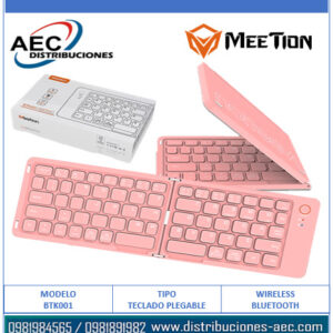 TECLADO PLEGABLE CONECCION BLUETOOTH MEETION BTK001 COLORES