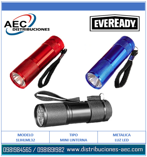MINI LINTERNA DE MANO LUZ LED BLANCA EN ALUMINIO COLORES - Imagen 4