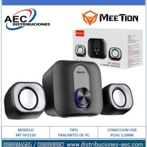 PARLANTE DE COMPUTADORA + BLUETOOTH SP2110 MEETION