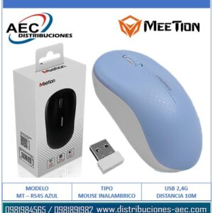 MOUSE INALAMBRICO MT-R545 AZUL MEETION