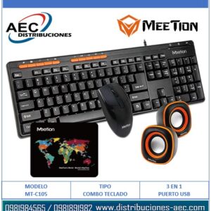 COMBO INFORMATICO DE OFICINA 3 EN 1 MT-C105 MEETION