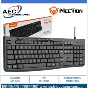 TECLADO DE OFICINA PUERTO USB MT-K295 MEETION