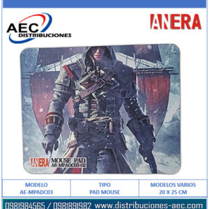 ALFOMBRILLA DE RATÓN PAD MOUSE VARIOS DISEÑOS 25X20 ANERA