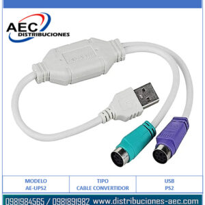 CABLE CONVERTIDOR DE USB MACHO A PS2 HEMBRA TECLADO Y MOUSE
