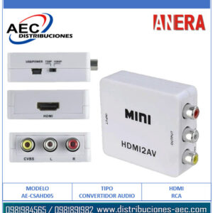 MINI CONVERTIDOR DE AUDIO Y VIDEO HDMI A RCA