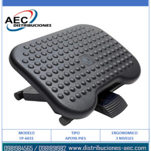 APOYA PIES ERGONÓMICO ALTURA AJUSTABLE 3 NIVELES