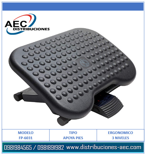 APOYA PIES ERGONÓMICO ALTURA AJUSTABLE 3 NIVELES