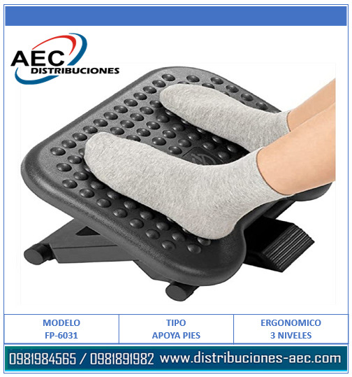 APOYA PIES ERGONÓMICO ALTURA AJUSTABLE 3 NIVELES - Imagen 2