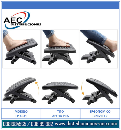 APOYA PIES ERGONÓMICO ALTURA AJUSTABLE 3 NIVELES - Imagen 4