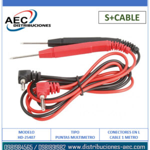 CABLE PUNTAS DE PRUEBA PARA MULTÍMETRO EN L ECONÓMICAS