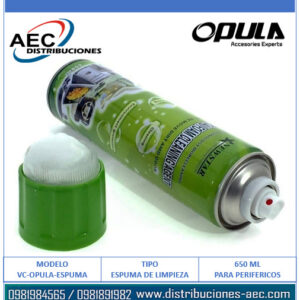 ESPUMA ANTIESTATICA PARA LIMPIEZA DE PERIFÉRICOS MULTIFUNCIONAL 650ML OPULA