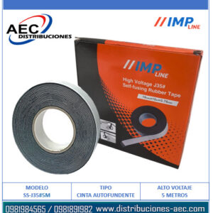 CINTA ADHESIVA DE EMPALME AUTOFUNDENTE DE ALTO VOLTAJE 0.76MM X 19MM X 5 METROS