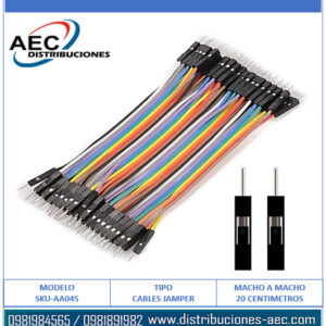 CABLES JAMPER PARA PROTOBOARD MACHO A MACHO 20 CENTÍMETROS KIT X 40 PCS COLORES