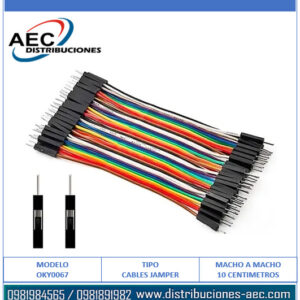 CABLES JAMPER PARA PROTOBOARD MACHO A MACHO 10 CENTÍMETROS KIT X 40 PCS COLORES