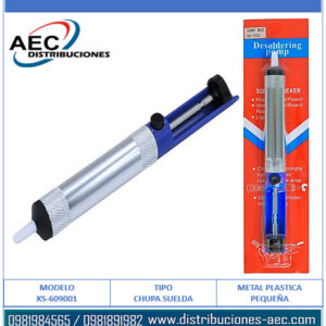ABSORBEDOR DE ESTAÑO CHUPA SUELDA METAL / PLASTICA PEQUEÑA