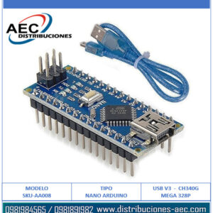 CIRCUITO ARDUINO NANO USB-V3 CH340G ATMEGA 328P