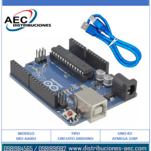 CIRCUITO ARDUINO UNO R3 ATMEGA 328P + CABLE USB