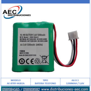 BATERÍA RECARGABLE AAX3 3.6 VOLTIOS 1200MAH HUAWEI CON CABLE