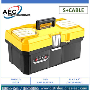 CAJA ORGANIZADORA PLÁSTICA PARA HERRAMIENTAS 13 X 6 X 7″ COLOR NEGRO