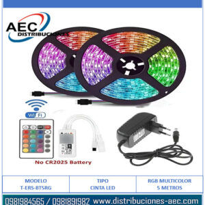 ROLLO DE CINTA LUZ LED 5 METROS WIFI RGB MULTICOLOR